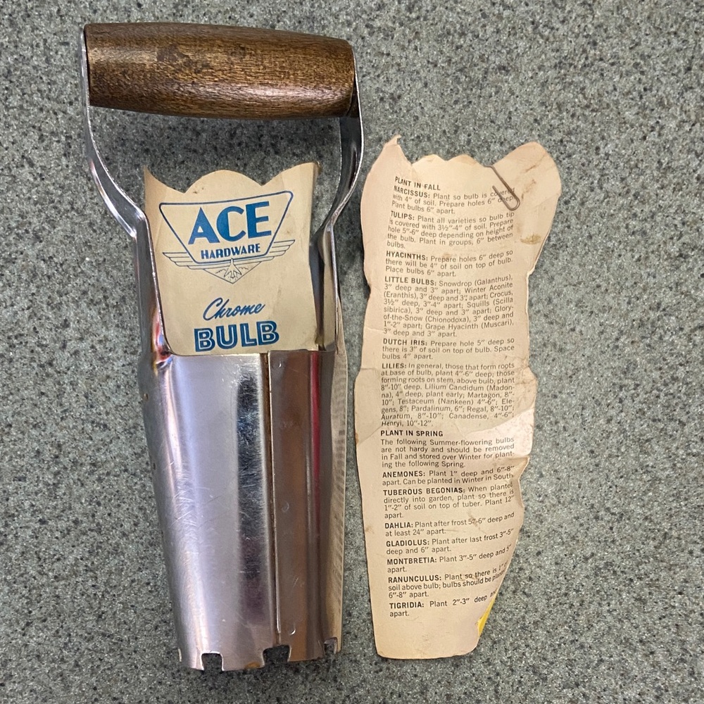 Vintage Ace Hardware Chrome Bulb Planter